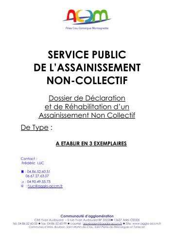 SERVICE PUBLIC DE L'ASSAINISSEMENT NON-COLLECTIF - ACCM