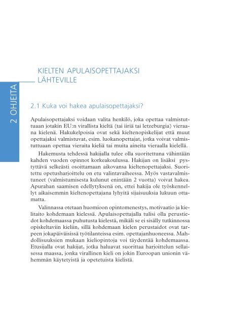 COMENIUS Kielten apulaisopettajat - CIMO KansainvÃ¤lisen ...