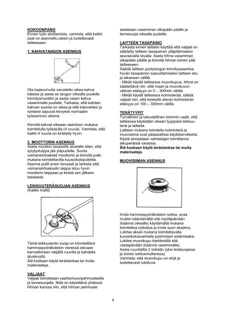 xtp103 raivaussaha rÃ¶jsÃ¥g brush cutter - IKH Service