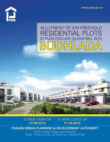 BUDHLADA - Punjab Urban Planning and Development Authority