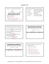 3-6 Comparing and Ordering Rational Numbers - Math Slide Show