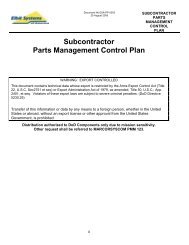 Subcontractor Parts Management Control Plan - Elbit Systems of ...