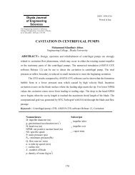 cavitation in centrifugal pumps - Iraq Academic Scientific Journals