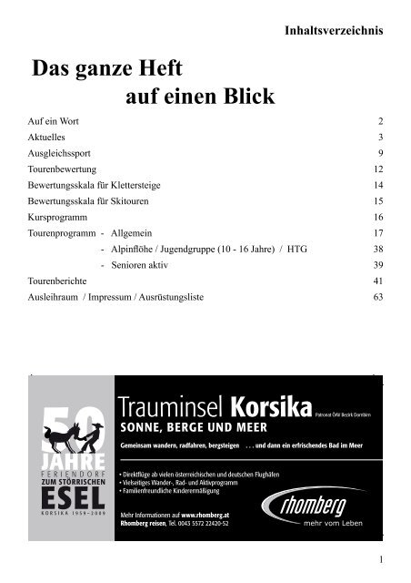 Das Ganze Heft Auf Einen Blick Dav Sektion Alpenkranzl Erding E V