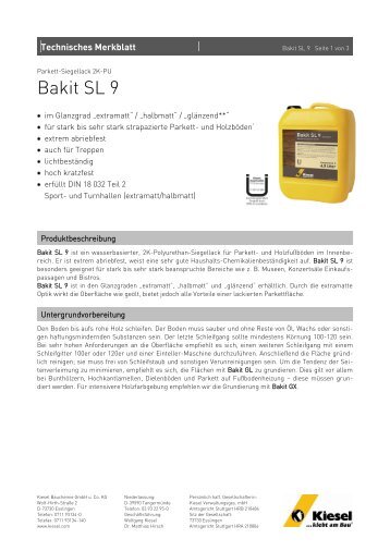 Bakit SL 9_de.pdf - Kiesel Bauchemie GmbH & Co.KG