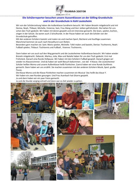 Schulkalender 2008 - Astrid Lindgren-Schule Hesselhurst