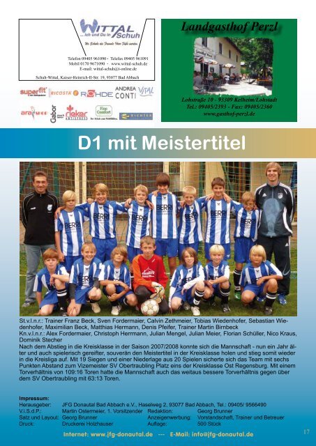 U13 - JFG Donautal Bad Abbach eV