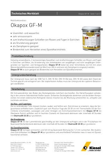 Okapox GF-M_de.pdf - Kiesel Bauchemie GmbH & Co.KG