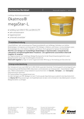 Okatmos megastar-L_de.pdf - Kiesel Bauchemie GmbH & Co.KG