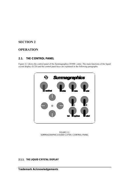 Summagraphics D1000 User's Manual - Summa Online