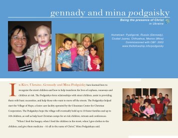 gennady and mina podgaisky - Cooperative Baptist Fellowship