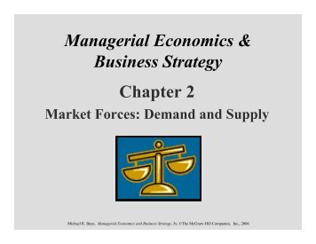 Managerial Economics & Business Strategy Chapter 2