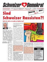 Sind Schweizer Rassisten?! - Schweizer Demokraten SD