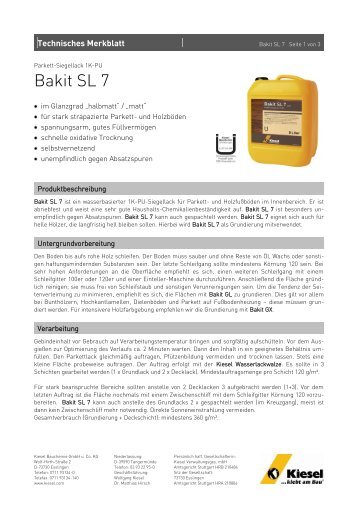 Bakit SL 7_de.pdf - Kiesel Bauchemie GmbH & Co.KG