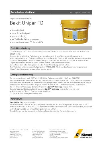Bakit Unipar FD_de.pdf - Kiesel Bauchemie GmbH & Co.KG