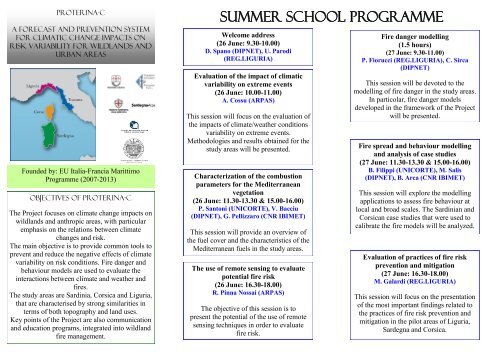 SUMMER SCHOOL PROGRAMME