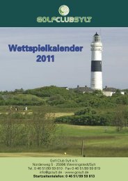 Wettspielkalender 36 S. neu 2011.indd - Golf-Club Sylt