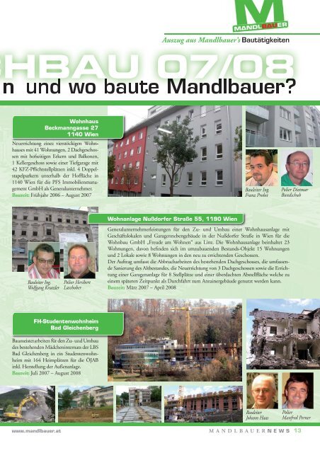 Mandlbauer News 09 - Mandlbauer Bau GmbH