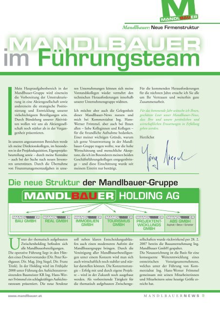 Mandlbauer News 09 - Mandlbauer Bau GmbH