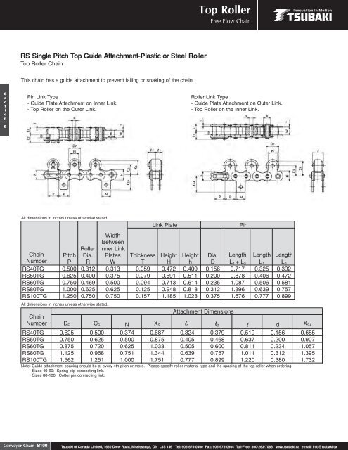 Conveyor Chain - Tsubaki