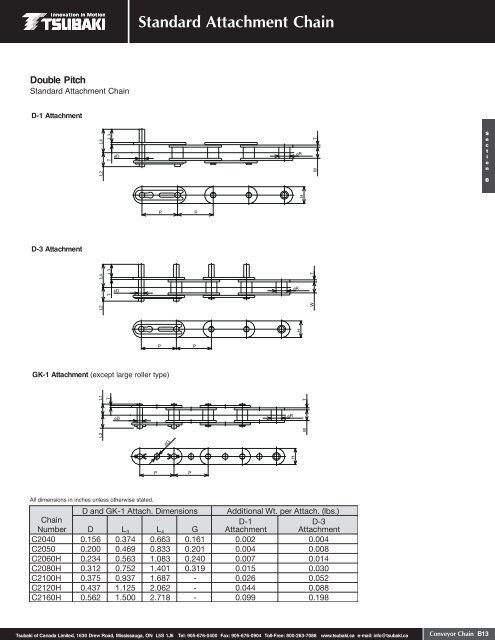 Conveyor Chain - Tsubaki