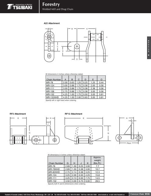 Conveyor Chain - Tsubaki