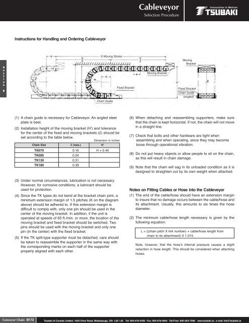 Conveyor Chain - Tsubaki