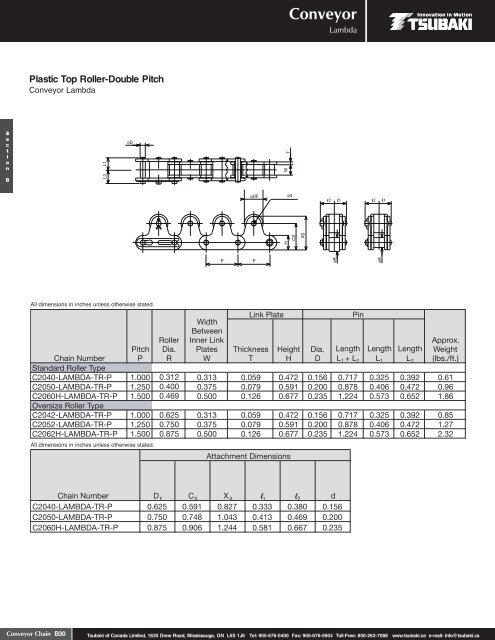 Conveyor Chain - Tsubaki