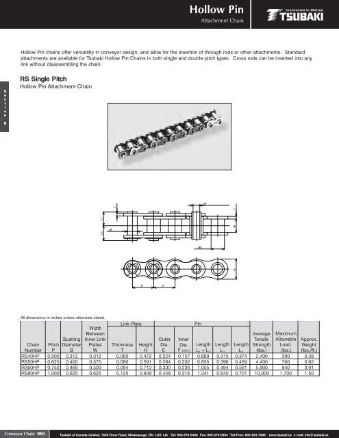 Conveyor Chain - Tsubaki