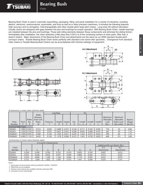 Conveyor Chain - Tsubaki