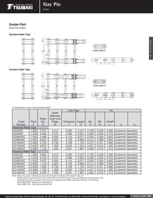 Conveyor Chain - Tsubaki