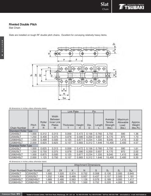 Conveyor Chain - Tsubaki