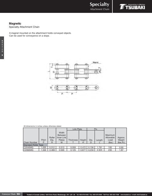 Conveyor Chain - Tsubaki