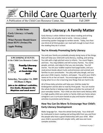 September 2009 Newsletter.pdf - Child Care Resource Center