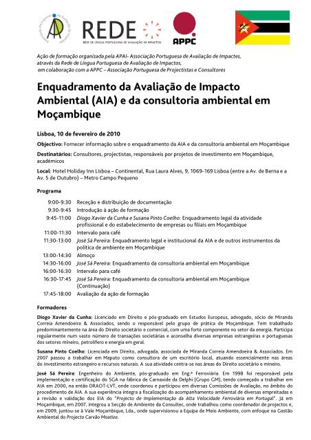 AIA) e da consultoria ambiental em Moçambique - Associação ...