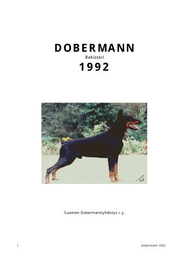 Rekisteri 1992 - Suomen Dobermannyhdistys