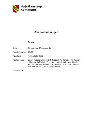 Referat - HÃ¸je-Taastrup Kommune