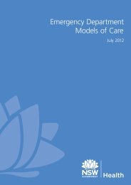 Emergency Department Models of Care 2012 - NSW Health