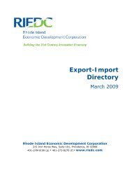 Export-Import Directory - Rhode Island Economic Development ...