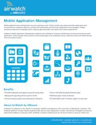AirWatch - Mobile Application Management