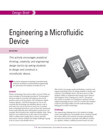 Engineering a Microfluidic Device - Technology