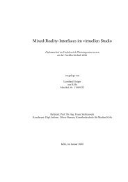 Mixed Reality Interfaces im Virtuellen Studio - Kunsthochschule für ...