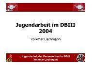 Jugendarbeit der Feuerwehren im DBIII Volkmar Lachmann