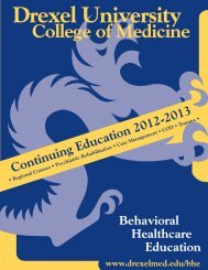 Continuing Education 2012-2013 - Drexel University College of ...