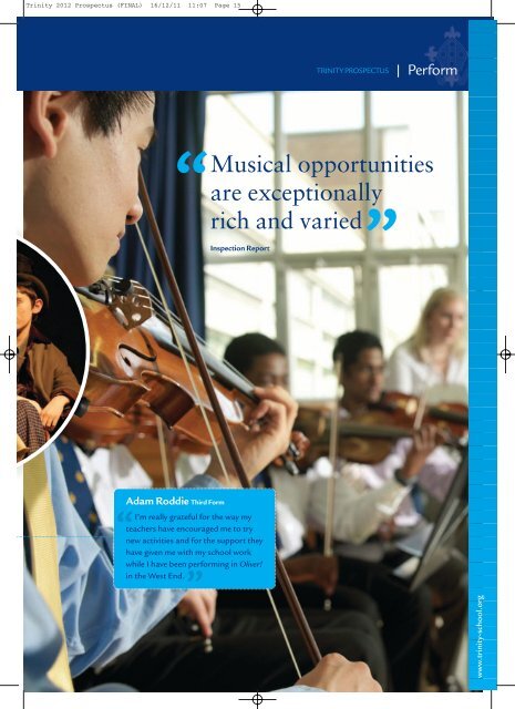 school prospectus - Trinity School