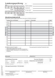 Abnahmeniederschrift - Staatliche Feuerwehrschule Würzburg