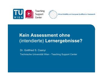 Folien - Teaching Support Center der TU Wien - Technische ...