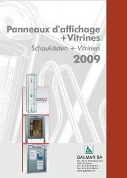 Panneaux d'affichage +Vitrines - GALMAR SA