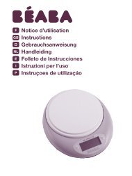 Notice d'utilisation Instructions Gebrauchsanweisung ... - Beaba