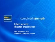 Cyber Security Investor Presentation 17 November 2011 - Hemscott IR